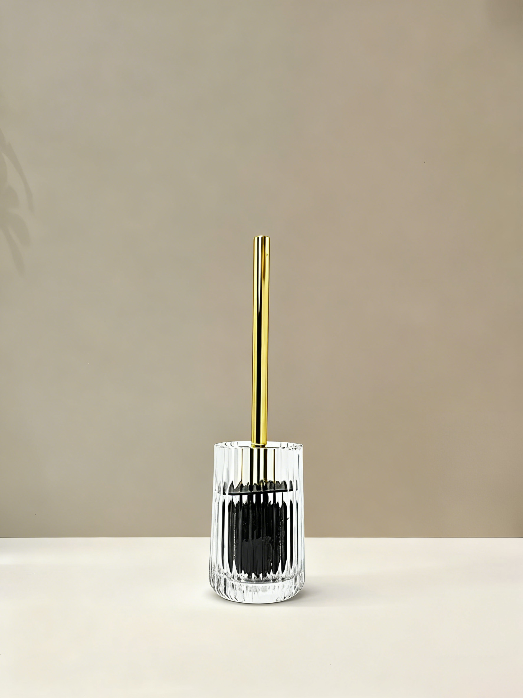 竖纹玻璃马桶刷筒