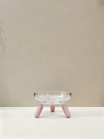 三脚支架玻璃宠物碗