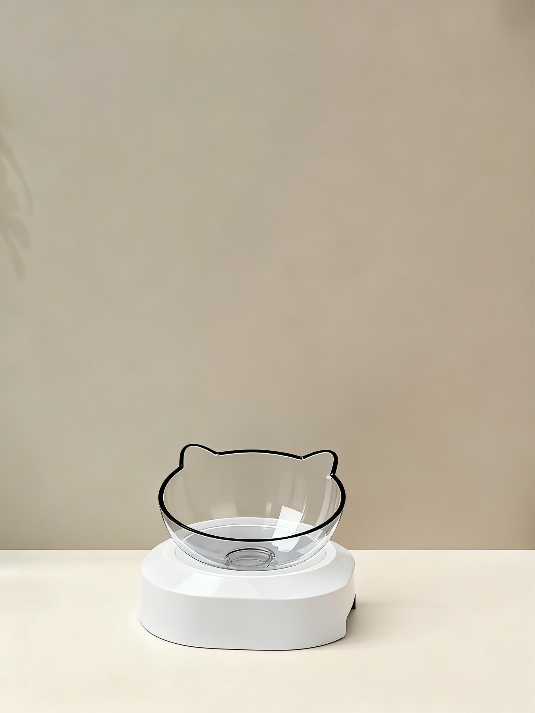 透明猫耳玻璃宠物碗6