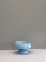 瓷光柔润陶瓷宠物碗亮面蓝