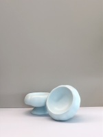 瓷光柔润陶瓷宠物碗哑光蓝5