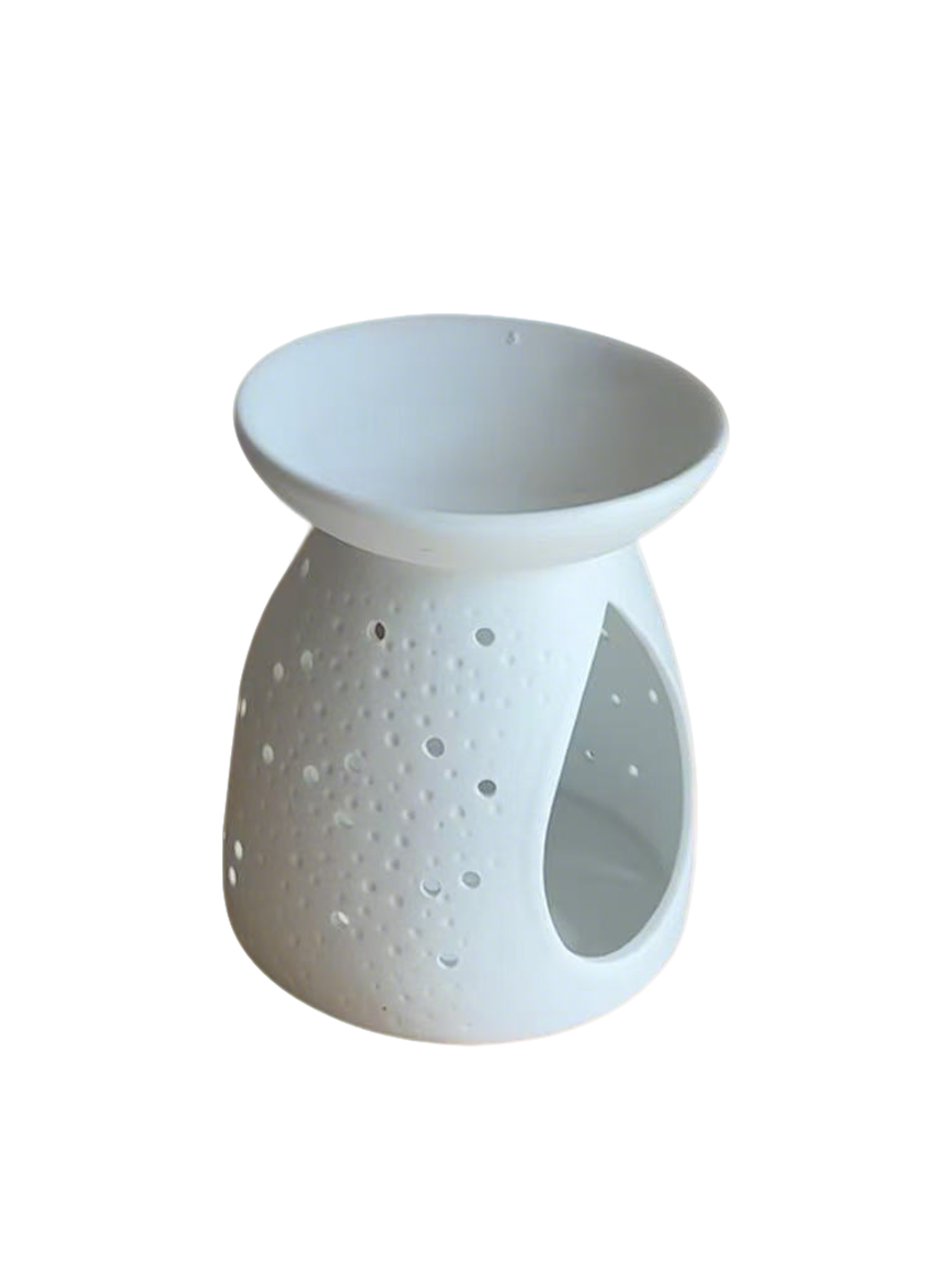 香薰-04纯白陶瓷香薰-圆点DIA：6.5B：6.5H：12