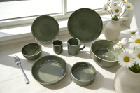 炻瓷颗粒纹理灰绿色套件-2