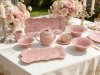 炻瓷盘大丽花浮雕纹套件-2