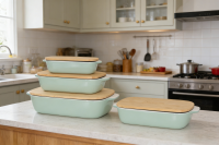 青绿烤盘带竹盖场景图