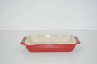 外红内白陶瓷烤盘小号