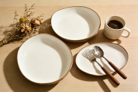 新骨瓷内亮外哑咖色套装