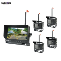 2.4G9inchDigitalWirelessQuadMonitorRearViewSystemwithDVR-图片2