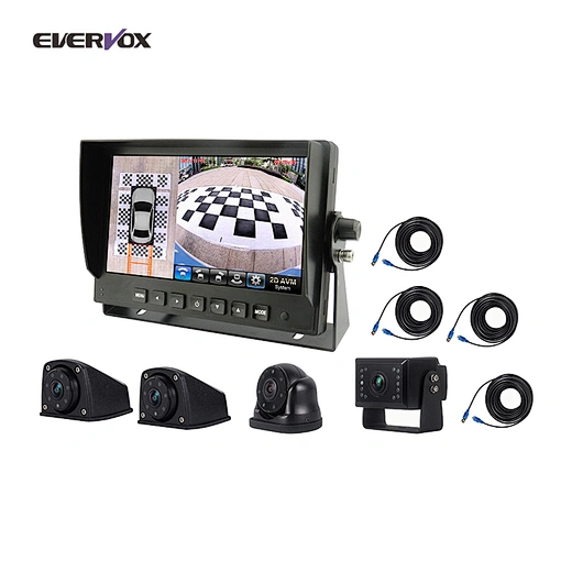 Vehicle360DegreeAroundViewSystem,7Inch3DBirdView,720PCarRecordingMonitor-图像01