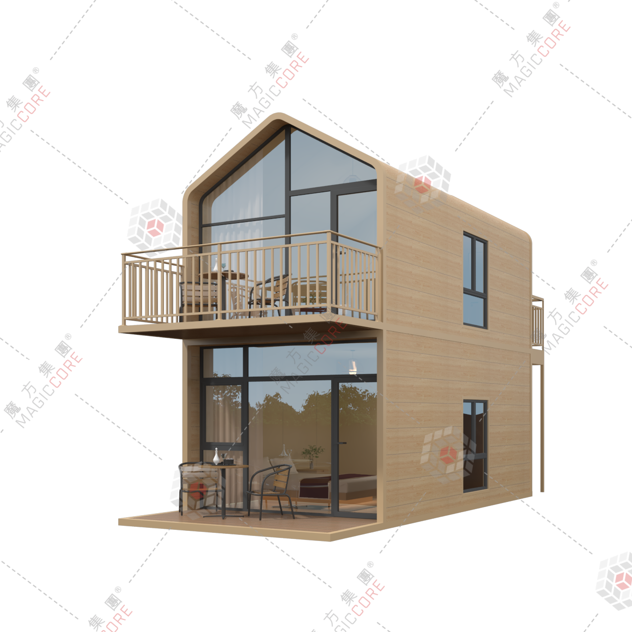 怡然居-双层单体模型图-外楼梯5-1