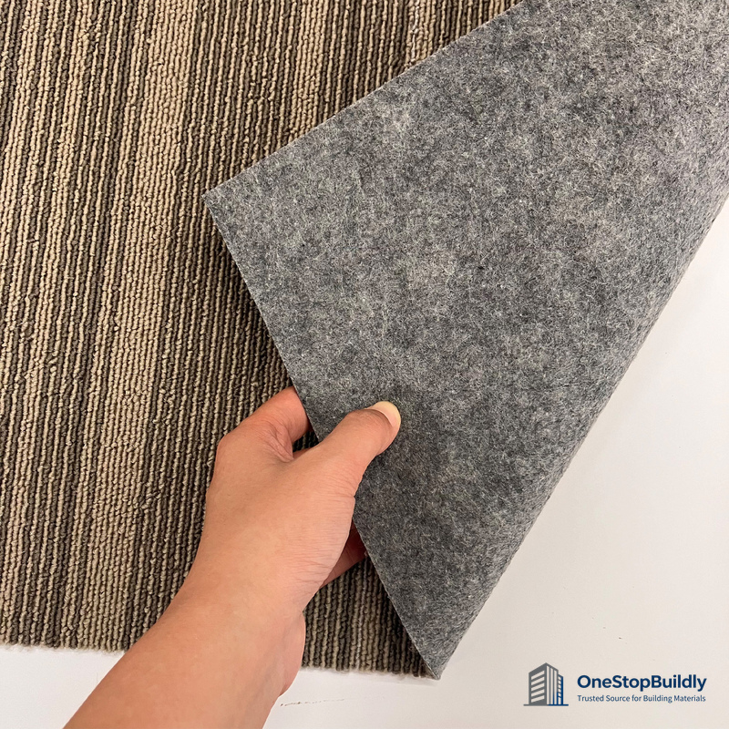 Carpet tile surface and backing detail