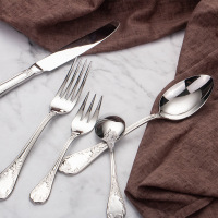 伯爵系列304不锈钢牛扒刀叉勺酒店西餐刀叉勺五件套餐具-BJ-2