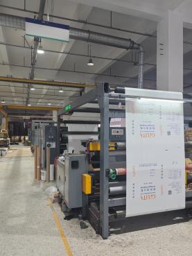 This high-speed flexographic printing line delivers efficient, eco-friendly water-based ink printing with high registration accuracy, ideal for large-format flexible packaging and label production.