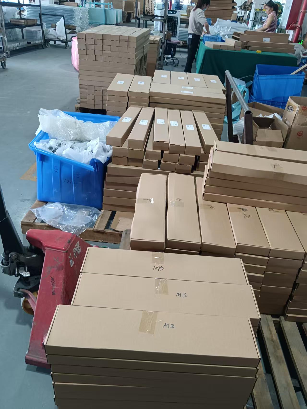 Shower door handles and bathroom grabs in boxes