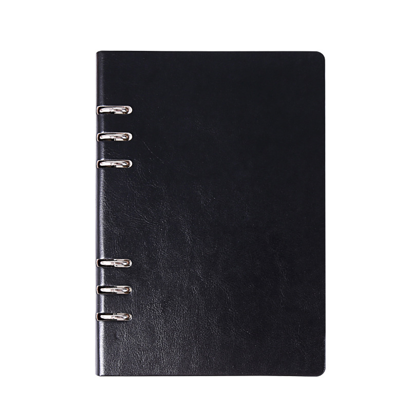 cusomRefillablePULeatherRound6-RingBinderCoverNotebook