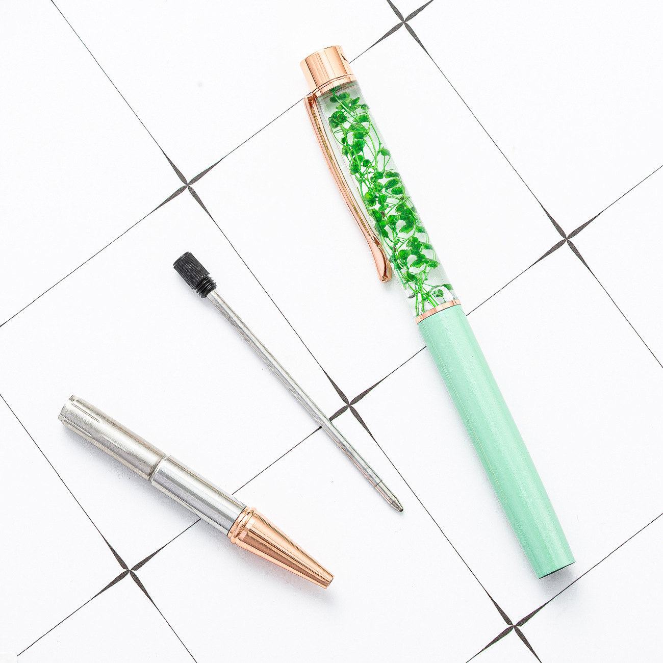 customLuxuryFlowerMetalBallpointPens