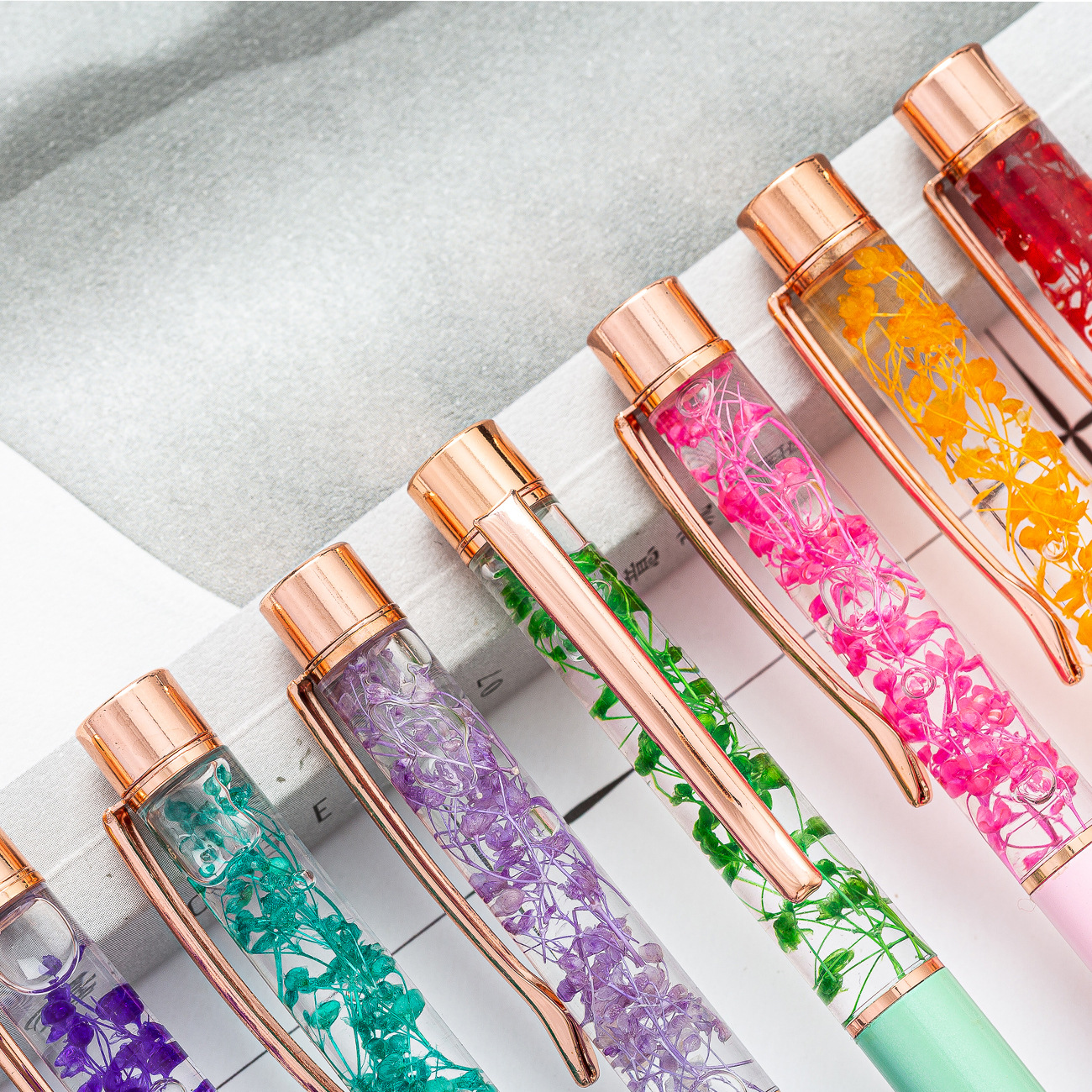 customizedLuxuryFlowerMetalBallpointPens