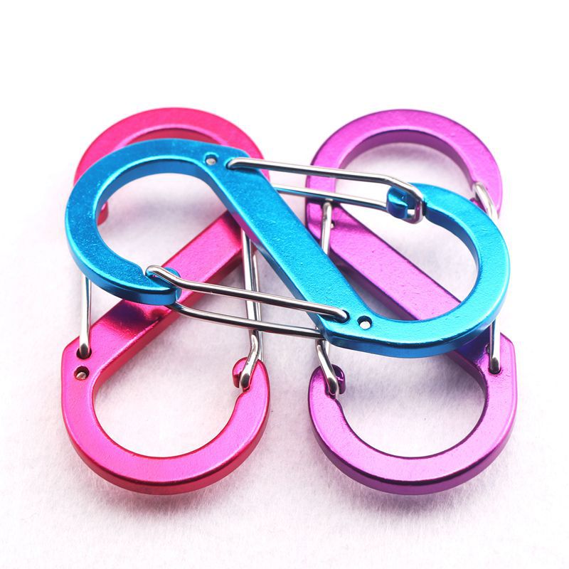 customShapedAluminiumCarabinerwithKeyRing