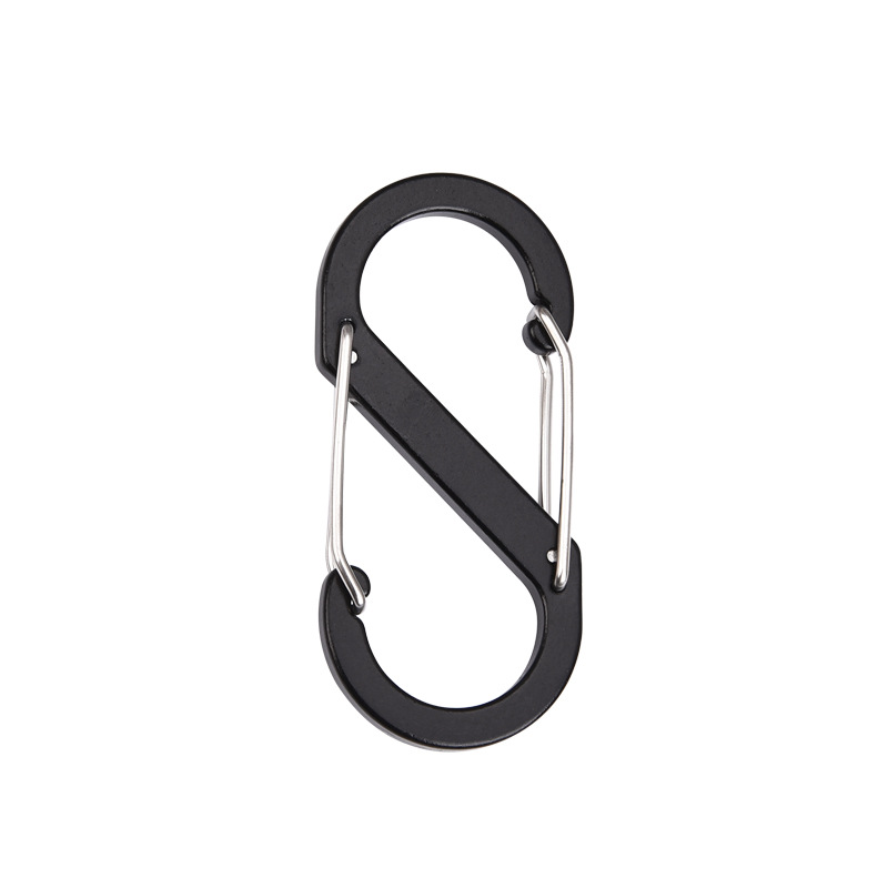 SShapedAluminiumCarabinerwithKeyRing