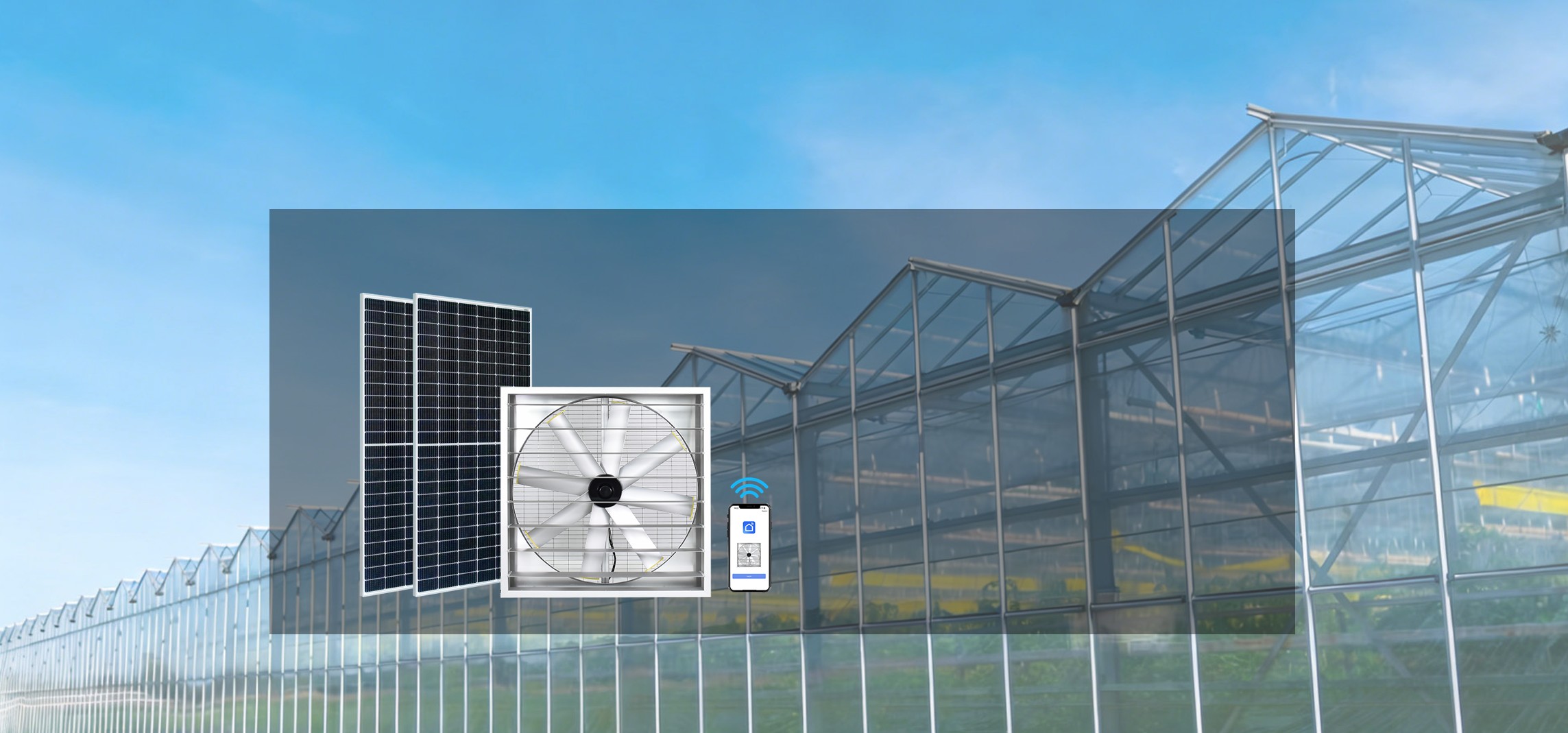 solar exhaust fan for greenhouse farm cooling