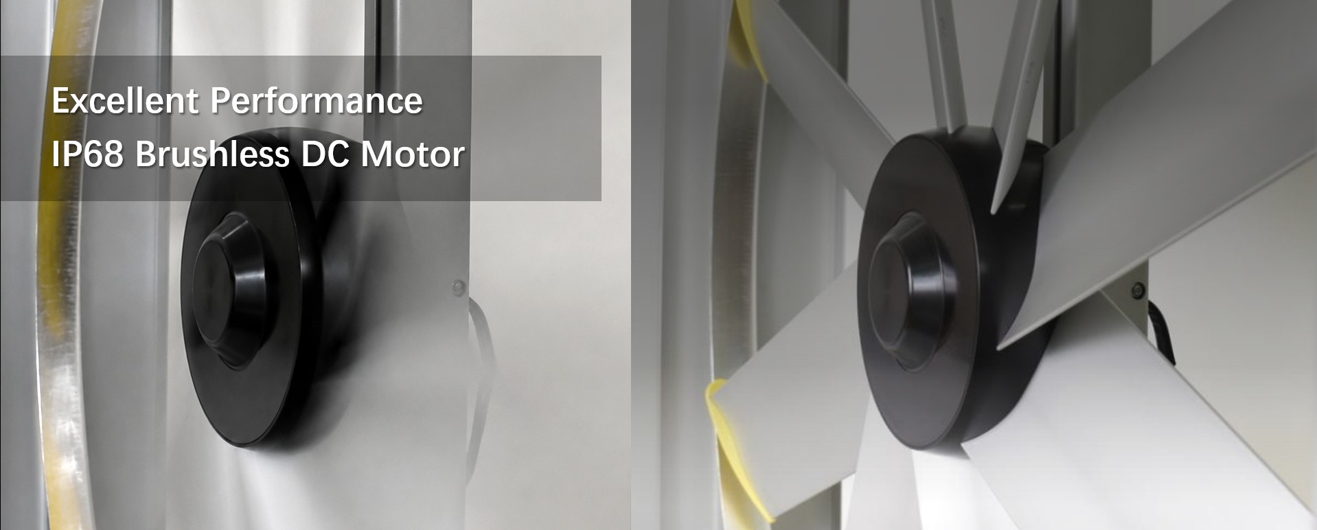 Powerful direct drive solar industrial fan