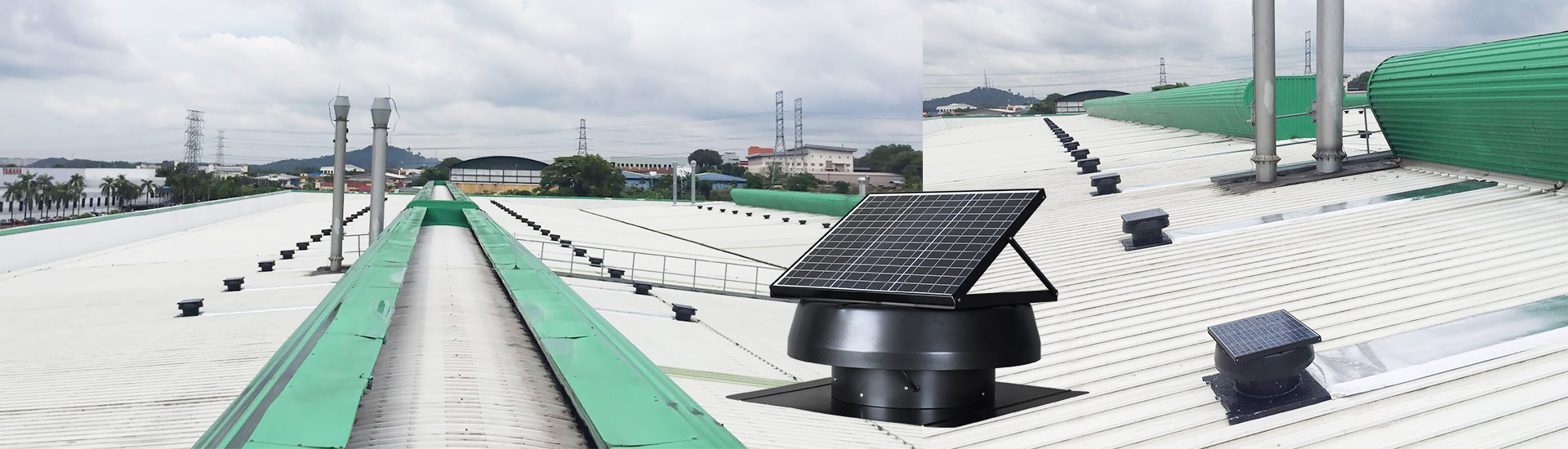 SIPL solar roof fan for factory building