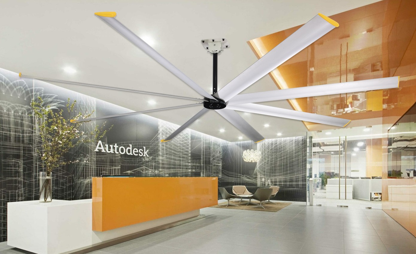 energy saving solar powered hvls fan for commercial and industrial