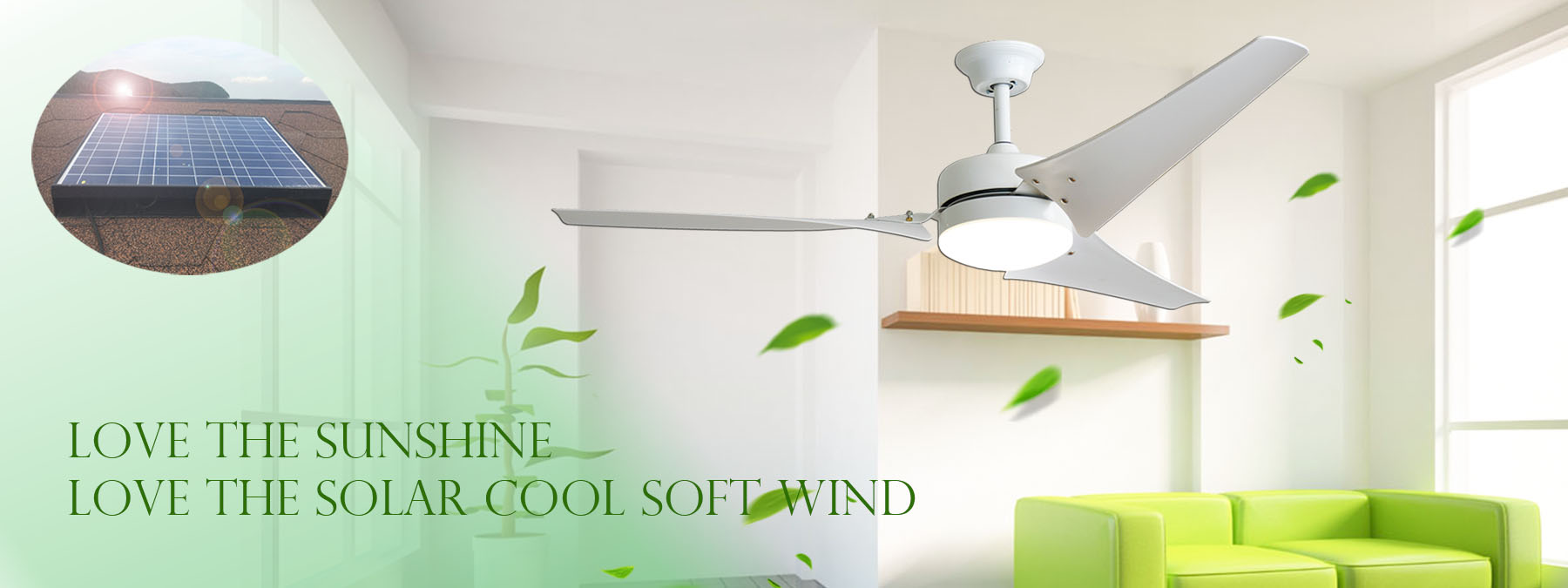 solar panel powered ceiling fan with battery