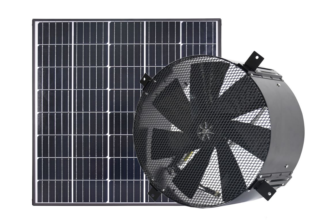 solar powered ventilation fan for workshop, garage, greenhouse