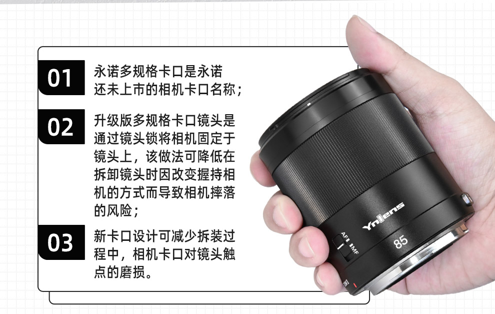 永诺多规格卡口镜头YN85mm F1.8R DF DSM II-深圳市永诺电器有限公司