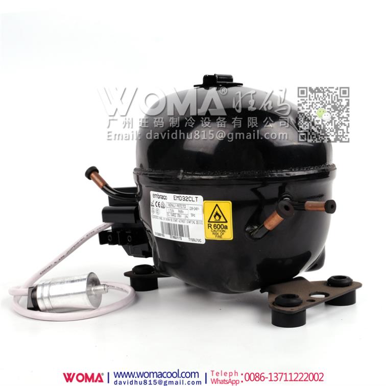 恩布拉克EMBRACOEMD32CLT220-240V50HzR600ALBP制冷环保冰箱压缩机