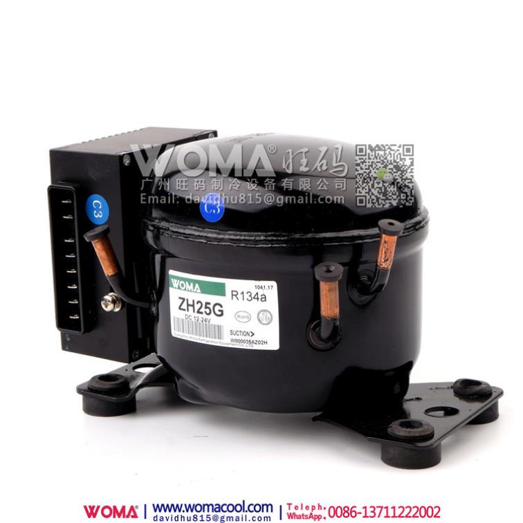WOMAZH25GZH35GZH45GZH65G12-24VR134ALBPDC制冷直流压缩机