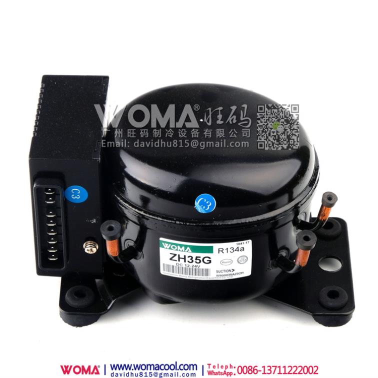 WOMAZH25GZH35GZH45GZH65G12-24VR134ALBPDC制冷直流压缩机