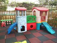 globalhotsalecolorfulstyleplasticoutdoorkidsplayhousewithslide