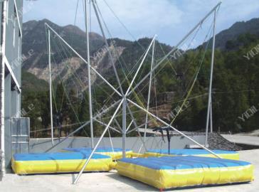 GoodpricefourpeopletypebungeetrampolineamusementparkgamesfactorybungeetrampolinerectangleGuangzhou