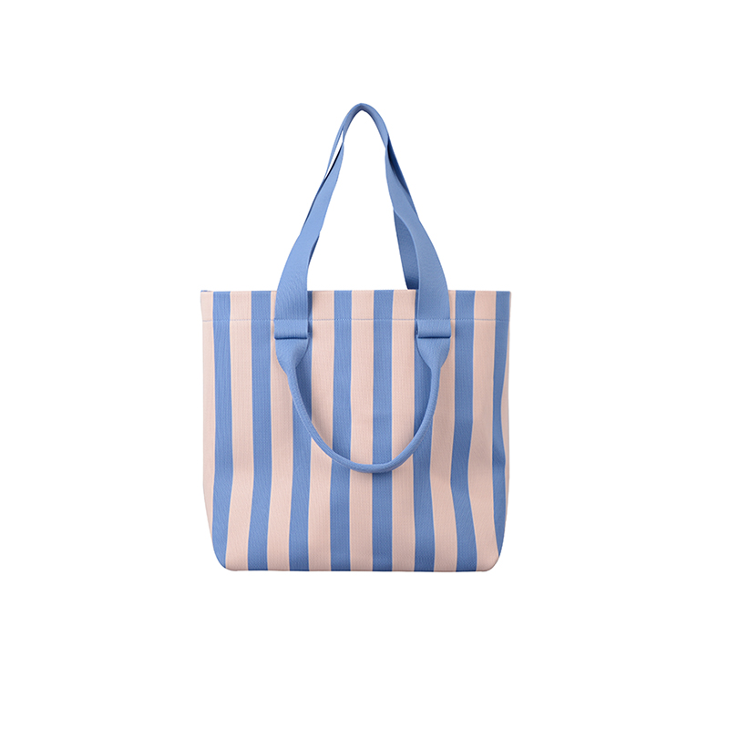 Knitted stripe handbag
