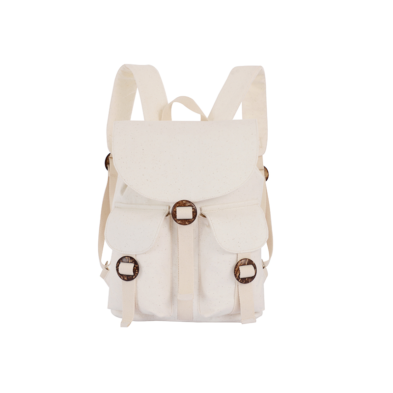 cotton natural color backpack