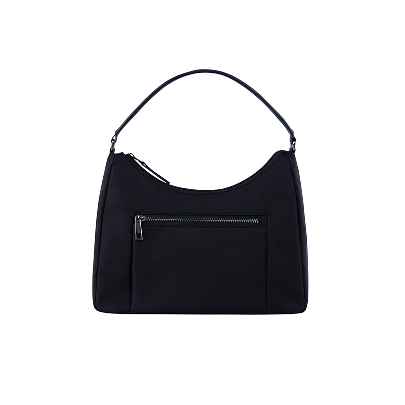 Metal zipper hand bag