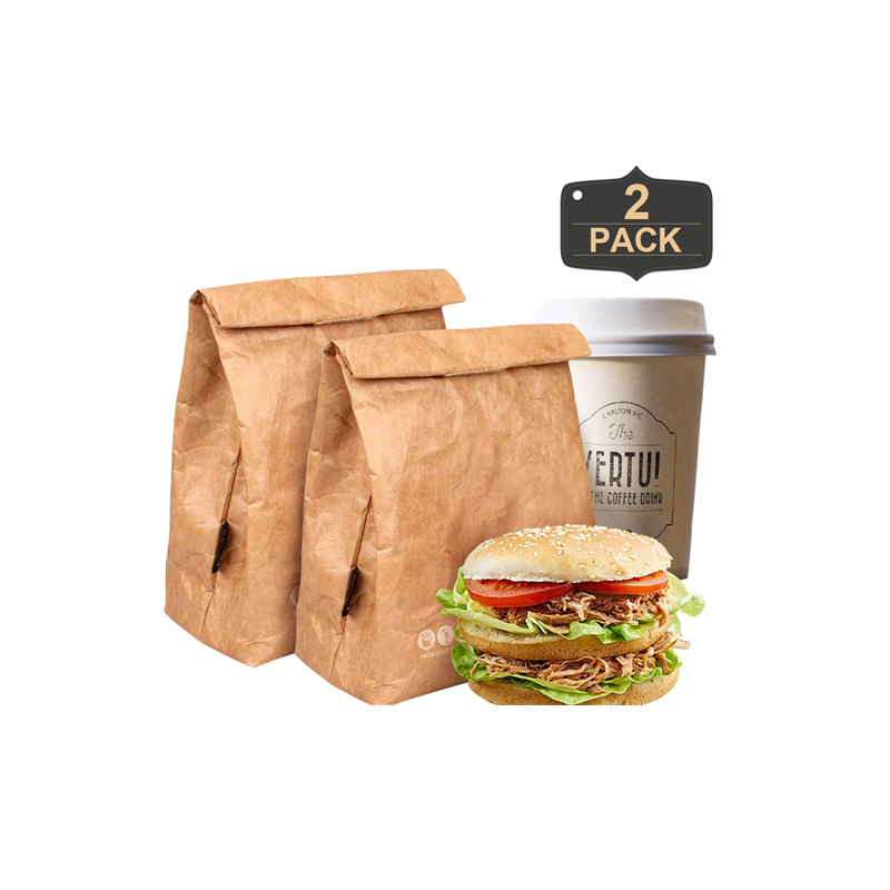Eco-friendly Insulated Lunch Box Waterproof Snack Paper Bag Tyvek Lunch Bags for Men, Women and Kids