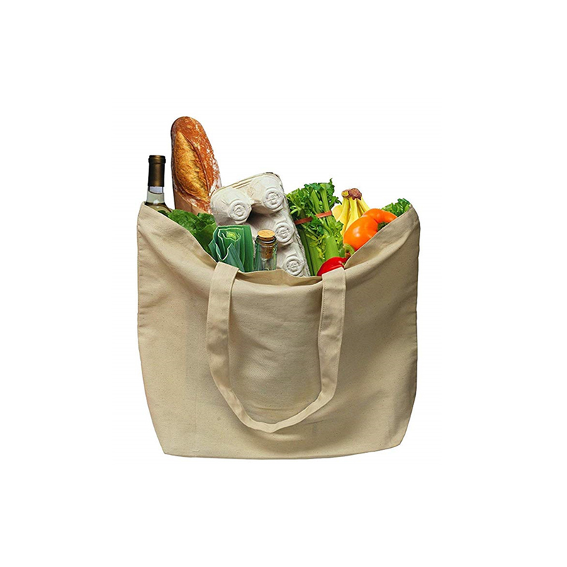 Natural RPET cotton canvas tote bags shopping bag