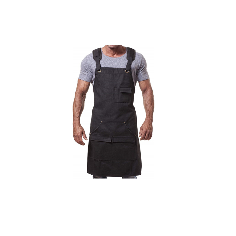 Heavy duty waterproof canvas kitchen BBQ apron garden painting work apron with tool pockets