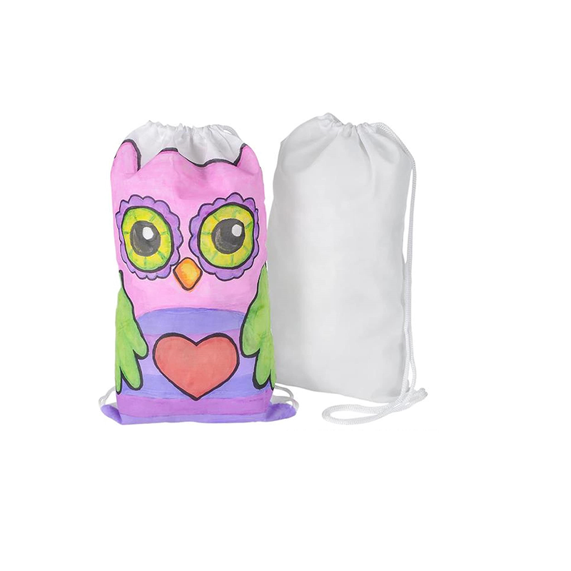Color Your Own Arts And Crafts Drawstring Backpack Tote Bags
