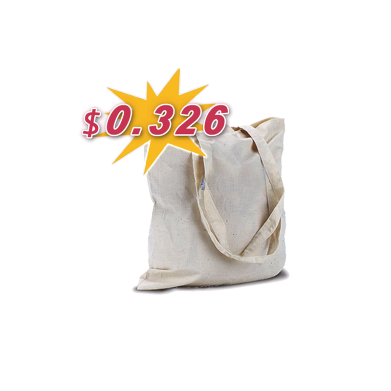 Natural reusable cotton tote bag