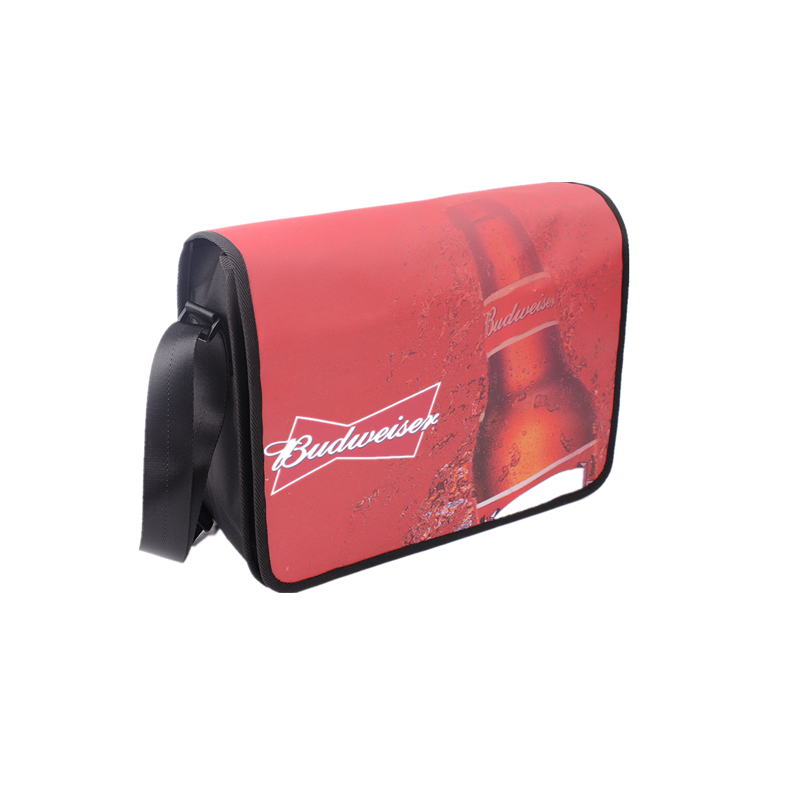 Full color printed tarpaulin messenger shoulder business bag for men