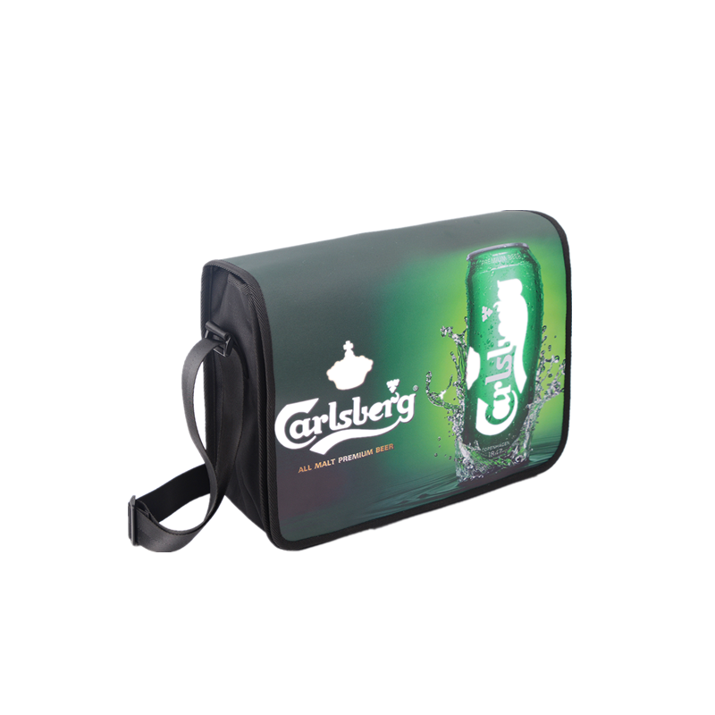 Full color logo printed  tarpaulin messenger shoulder business bag