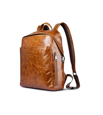 nice classic leather laptop backpack