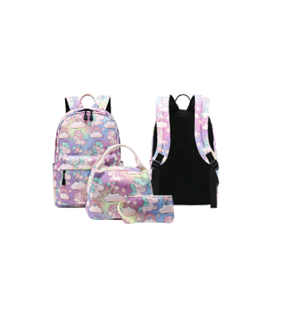 UV change polyester backpack school bag