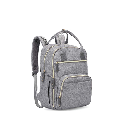 Multi function Travel Backpack for Mom and Dad with Changing Pad and Stroller Straps Diaper baby Bag