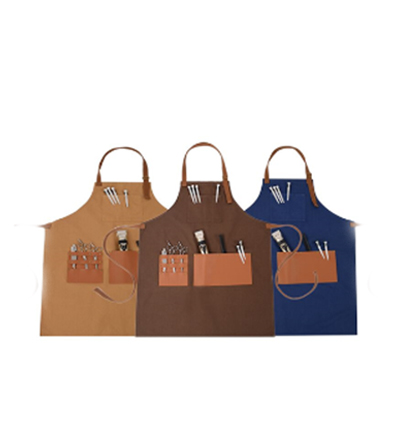 Heavy duty waterproof canvas kitchen BBQ apron garden painting work apron with tool pockets