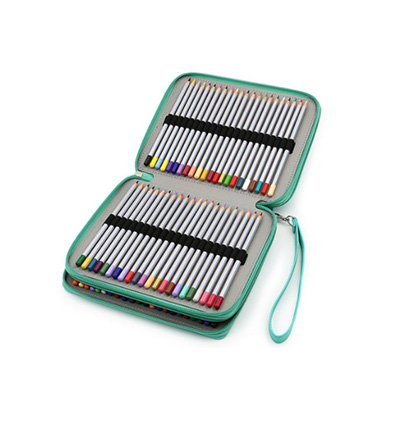 Large-Capacity PU Leather Pencil Case with Zipper